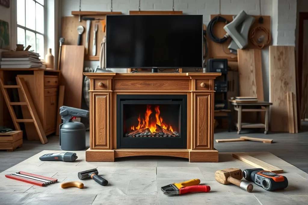 Accent Wall For Tv And Electric Fireplace