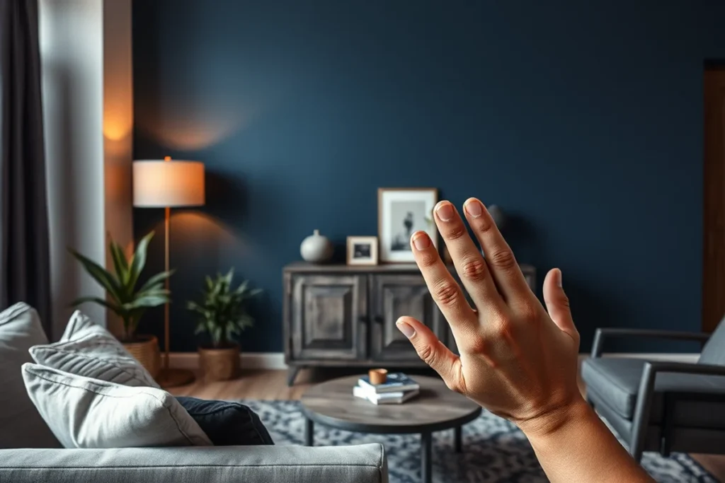 Blue Accent Wall For Living Room